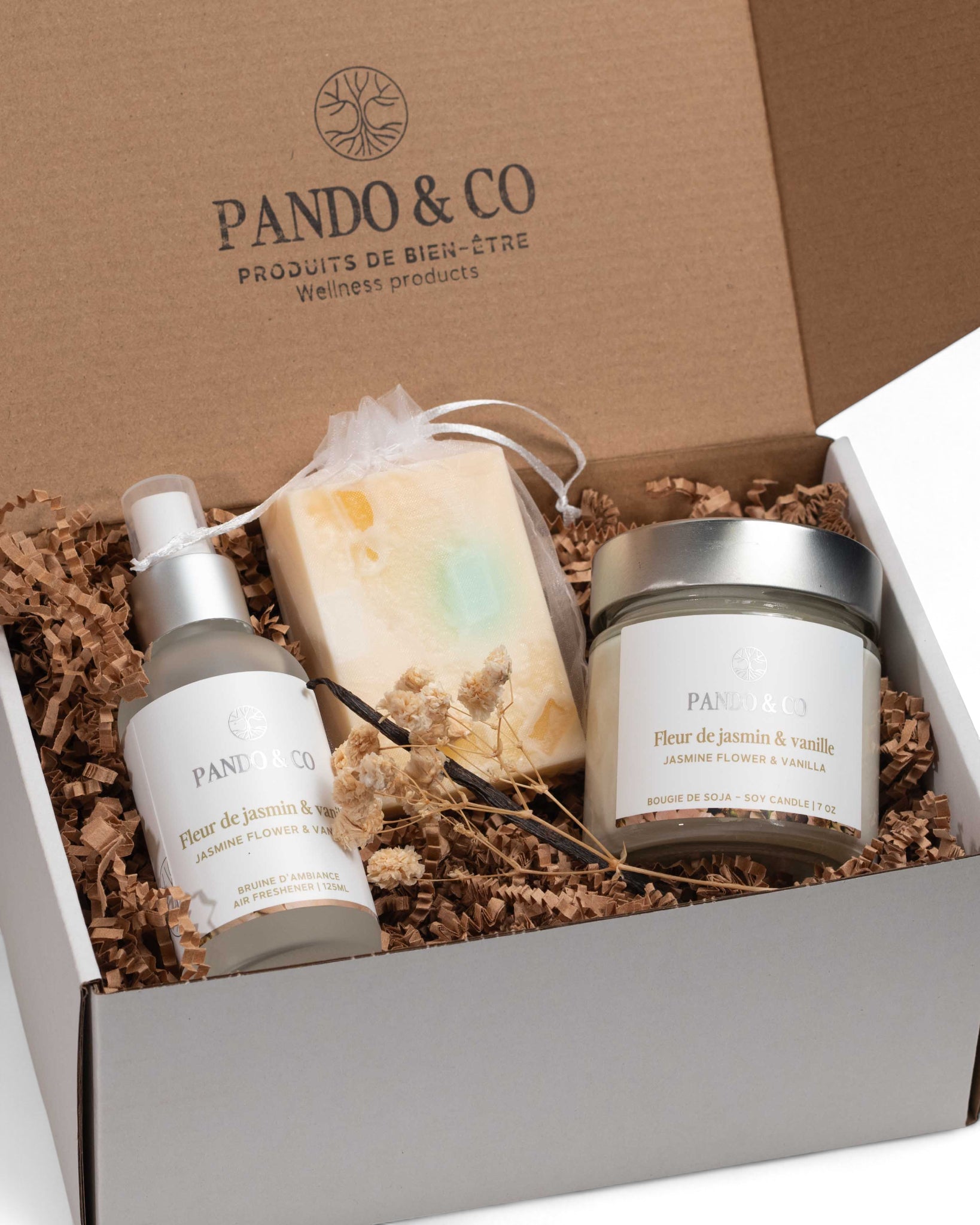 BOÎTE CADEAU | FLEUR DE JASMIN & VANILLE - PANDO & CO