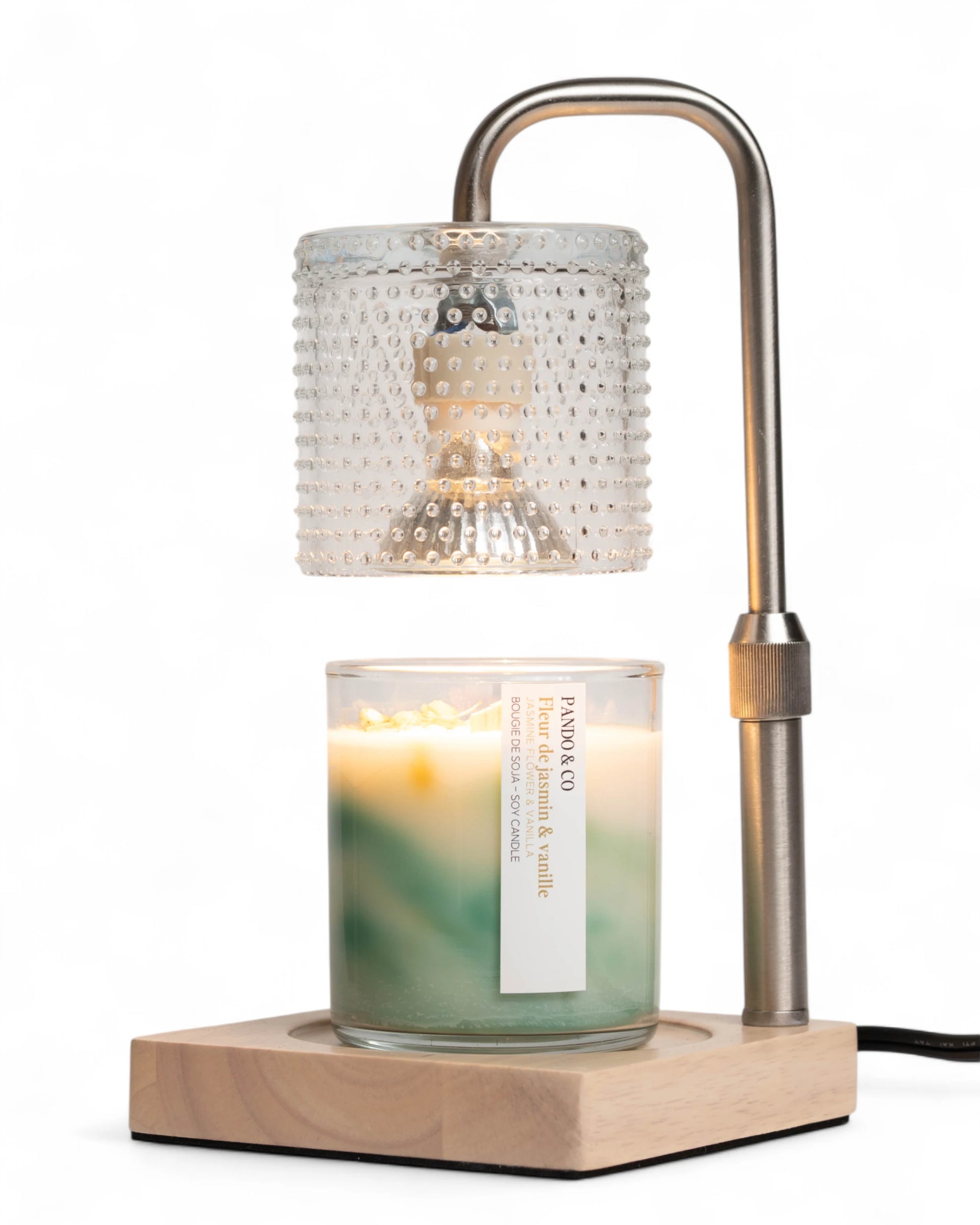 LAMPE CHAUFFE BOUGIE | VERRE & ARGENT - PANDO & CO