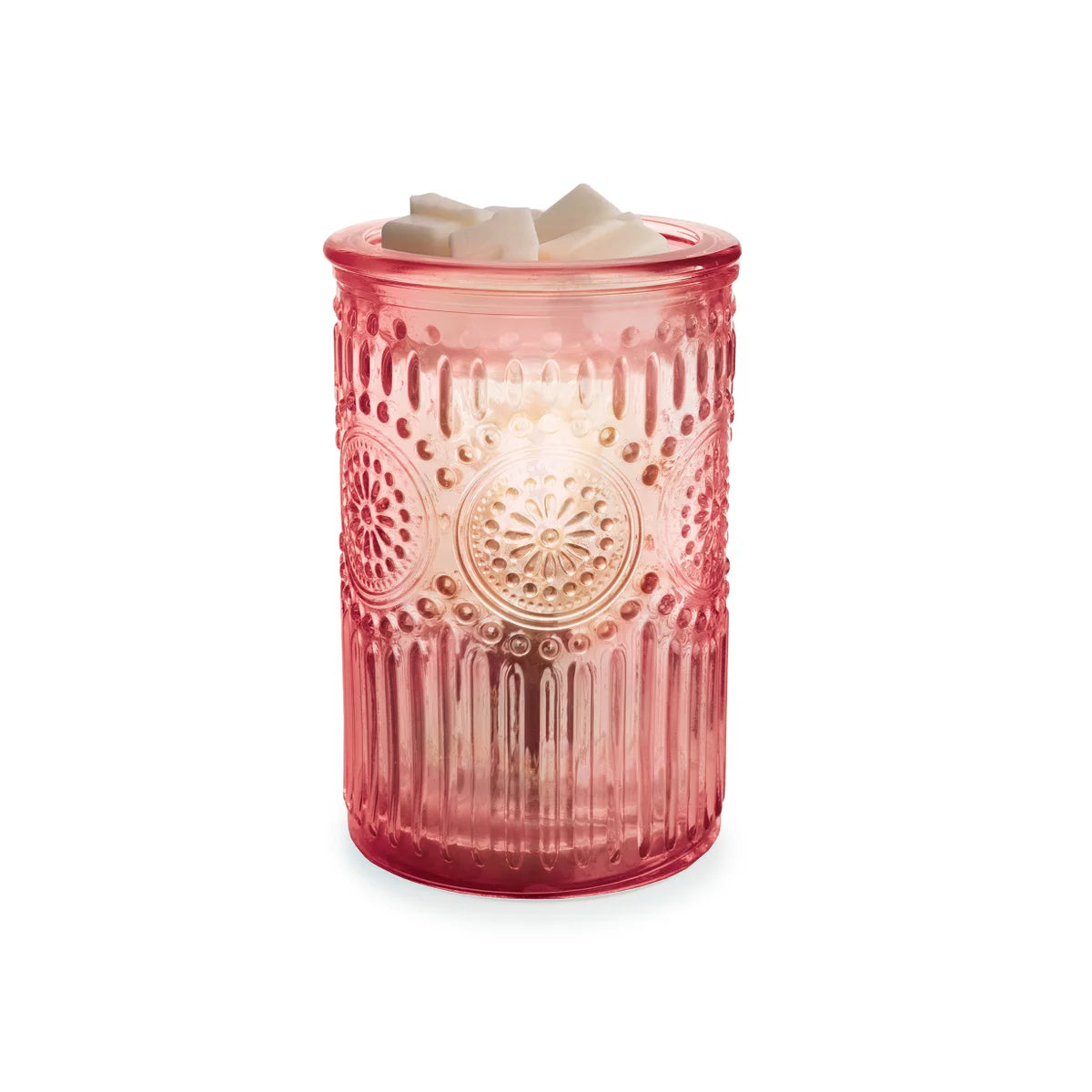 Diffuseur de parfum vintage en verre rose parisien -