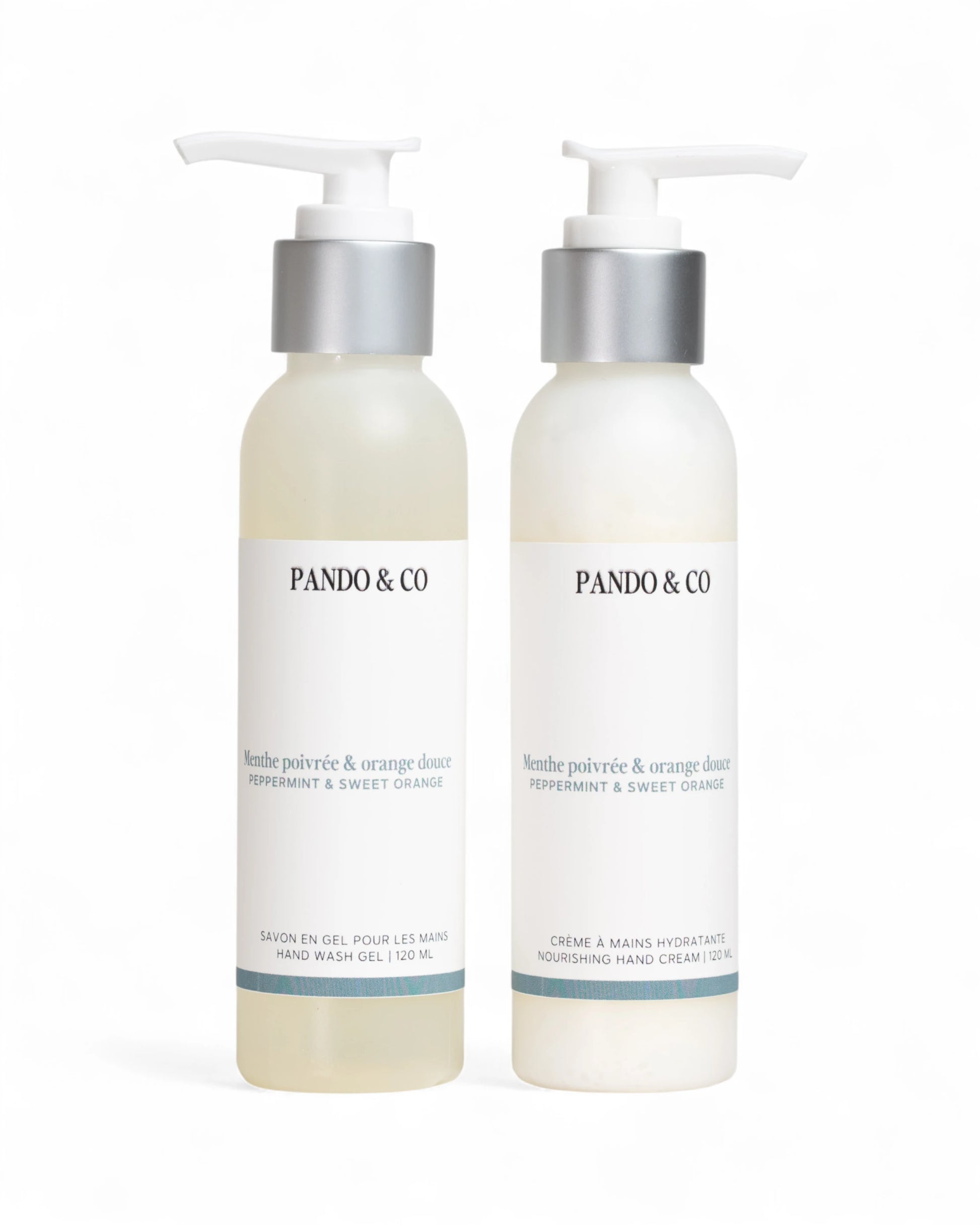 DUO SAVON & CRÈME À MAINS - MENTHE POIVRÉE, ORANGE DOUCE | PANDO & CO