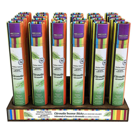 Bâtonnets d'encens à la citronnelle avec brûle encens