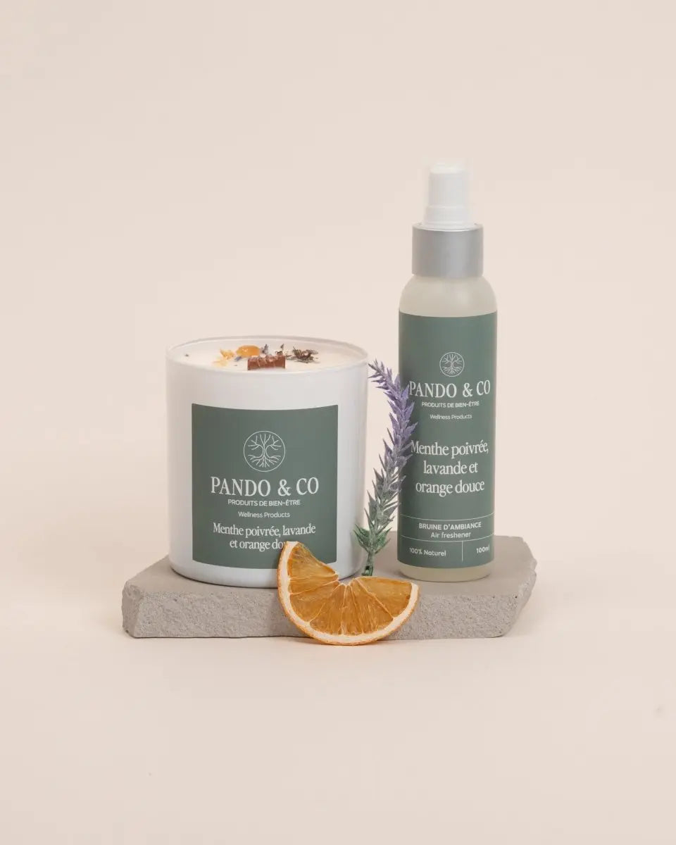 DUO | MENTHE POIVRÉE, LAVANDE & ORANGE - Pando & co - Bougie