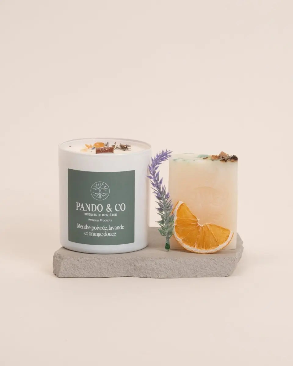 DUO | MENTHE POIVRÉE, LAVANDE & ORANGE - Pando & co - Bougie