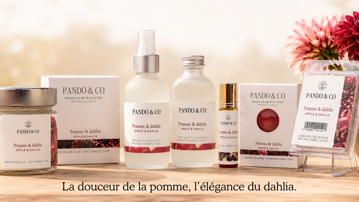 Feuilles d'automne Pando et co - bougies et soins parfumés faits main au Québec