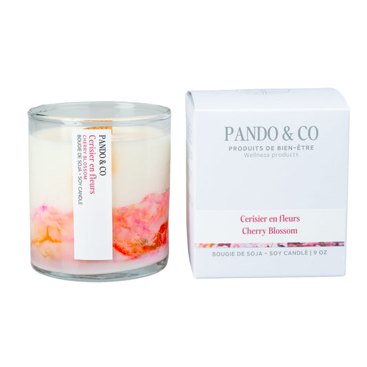 Bougie artiste- Cerisier en fleurs