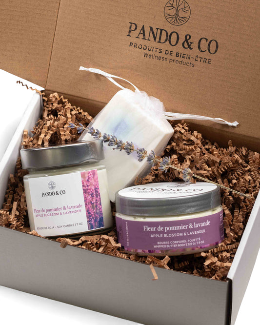 Boîte cadeau - Fleur de pommier & lavande | Pando & Co