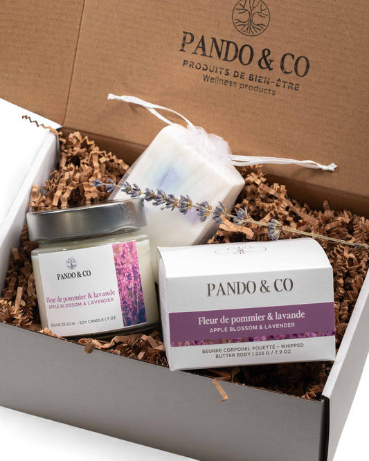 Boîte cadeau - Fleur de pommier & lavande | Pando & Co