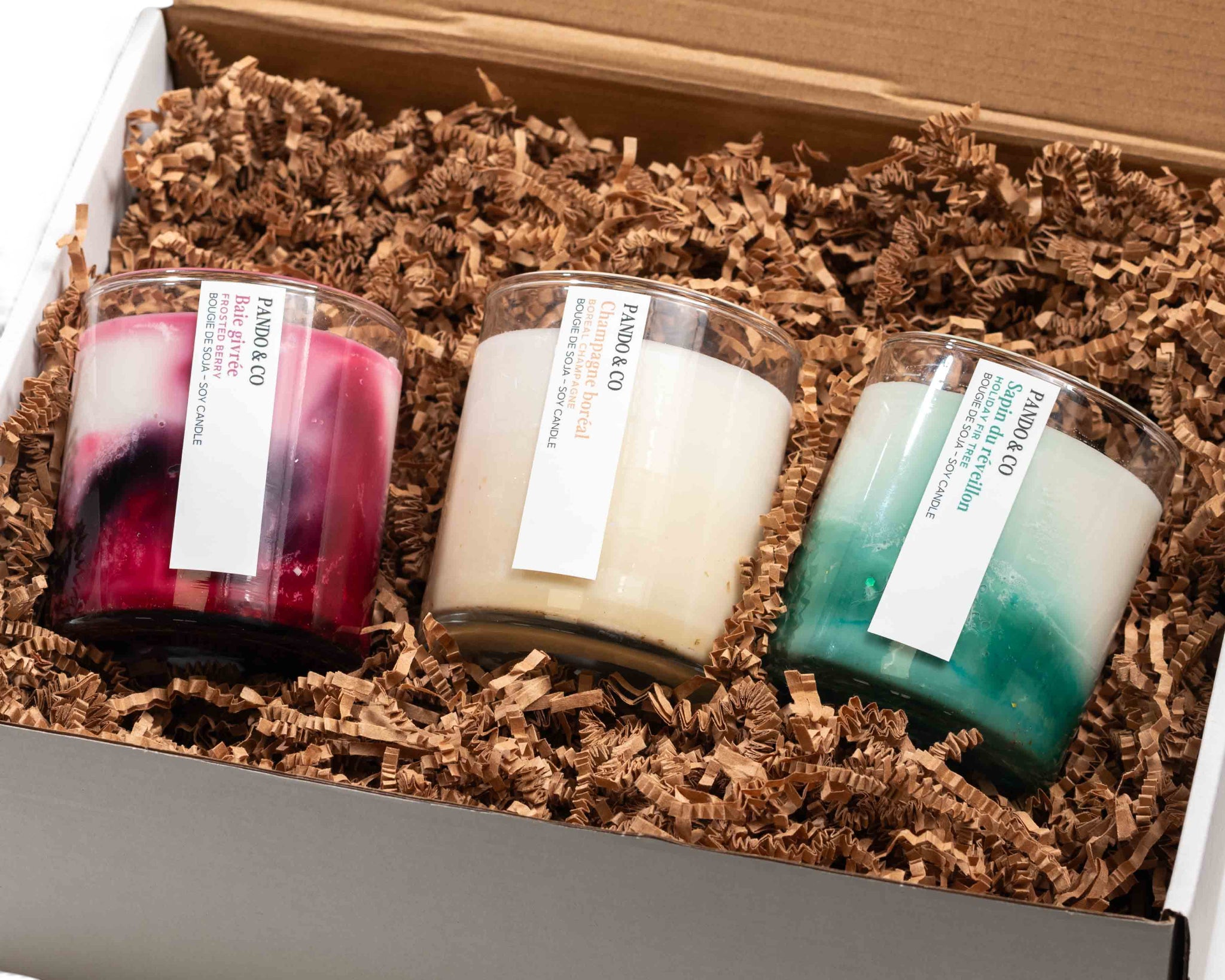 BOÎTE CADEAU - TRIO HIVERNAL BOUGIES ARTISTE | Pando & Co