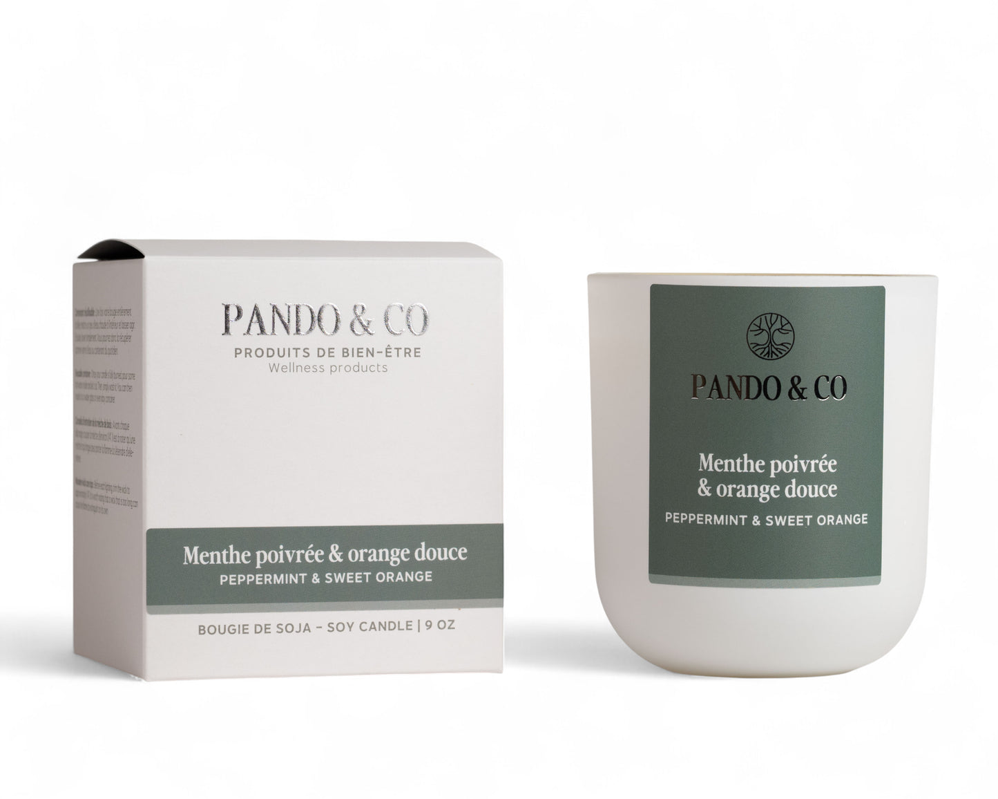 BOUGIE - MENTHE POIVRÉE & ORANGE DOUCE | Pando & Co