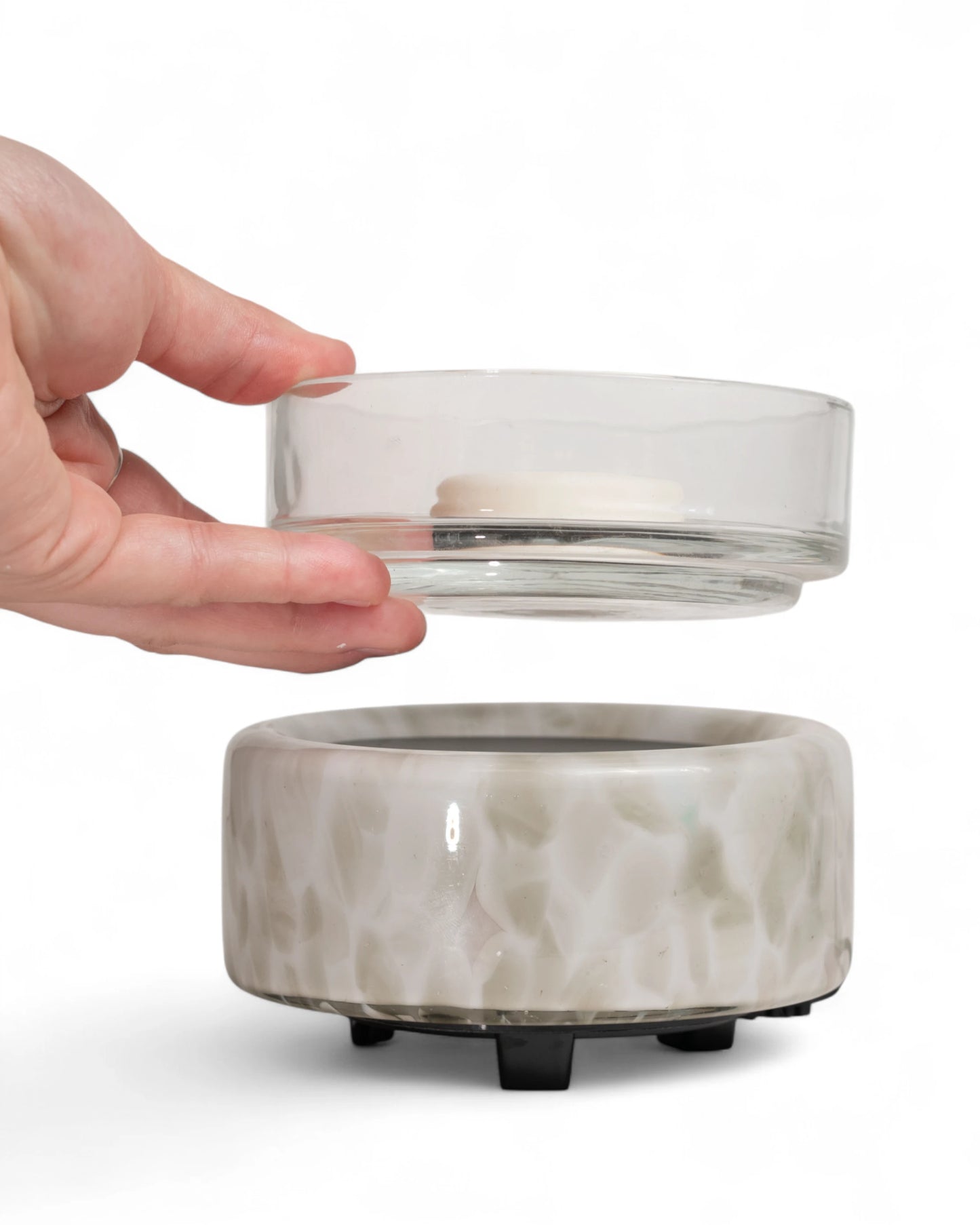 DIFFUSEUR 2 EN 1 | VERRE GRIS & BLANC - PANDO & CO 