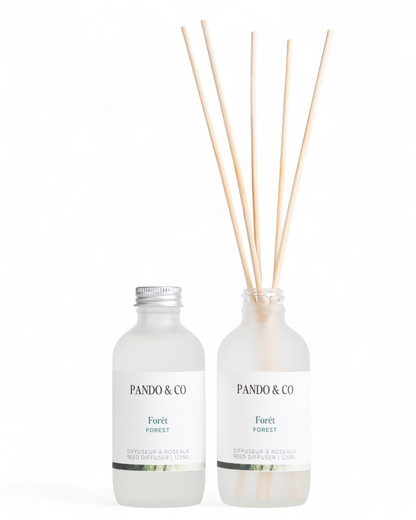DIFFUSEUR À ROSEAUX & BÂTONS | FORÊT - PANDO & CO