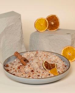 Sel de bain aux agrumes et géranium rosat pour relaxation